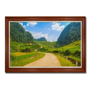 Bức tranh treo tường đẹp hình ảnh con đường và núi non thiên nhiên