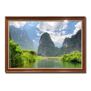 Bức tranh treo tường đẹp hình ảnh núi non sông nước thiên nhiên Ninh Bình