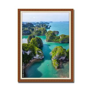 Bức tranh khổ đứng đẹp hình ảnh Vịnh Hạ Long