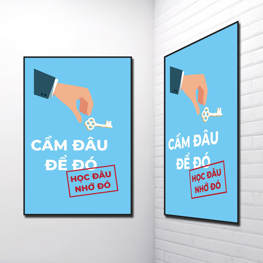 Tranh slogan cầm đâu để đó học đâu nhớ đó