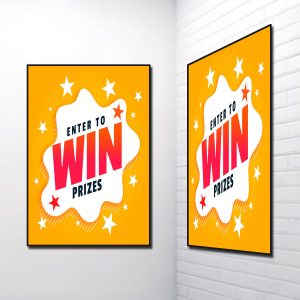 Tranh Slogan Tiếng Anh: Enter To Win Prizes
