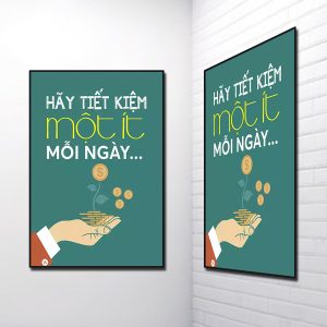 Tranh Slogan đẹp: Hãy tiết kiệm một ít mỗi ngày