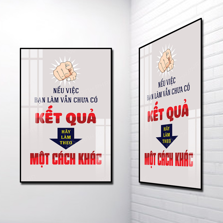 Tranh Slogan đẹp: Nếu việc bạn làm vẫn chưa có kết quả hãy làm theo một cách khác