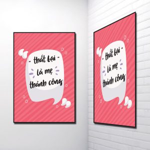 Tranh Slogan đẹp: Thất bại là mẹ thành công