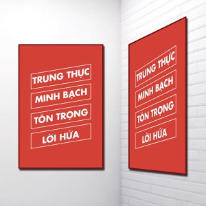 Tranh Slogan đẹp: Trung thực minh bạch tôn trọng lời hứa