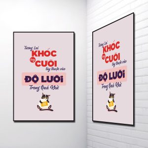 Tranh Slogan Tiếng Việt: Tương lai khóc hay cười tùy thuộc vào độ lười trong quá khứ