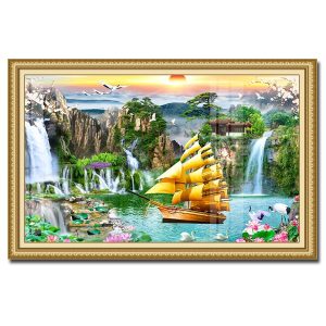Mẫu tranh thuận buồm xuôi gió ý nghĩa phong thủy đẹp