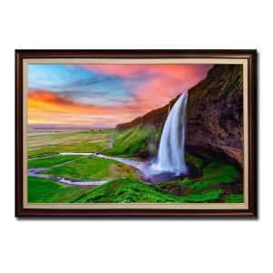 Cụm thác Seljalandsfoss (Iceland) hùng vĩ trong bức tranh treo tường đẹp
