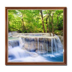 Bức tranh khổ vuông đẹp phong cảnh thác nước chảy