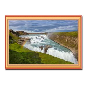 Bức tranh đẹp hình ảnh thác Gullfoss, một thác nước hùng vĩ ở Iceland