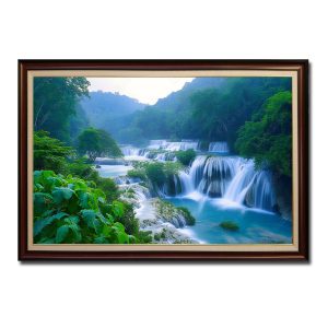 Bức tranh phong thủy đẹp hình ảnh cụm thác nước chảy