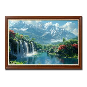 Bức tranh phong thủy non được đẹp hiền hòa