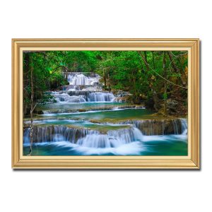 Bức tranh phong cảnh đẹp hình ảnh thác nước trong rừng cây
