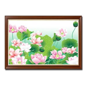 Mẫu tranh đẹp phác họa hình ảnh đầm sen