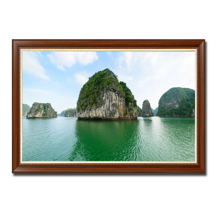 Tranh treo tường đẹp hình ảnh Hòn Rùa trên biển vịnh Lan Hạ