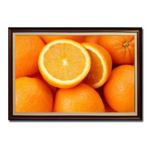 Mẫu tranh phòng bếp đẹp hình ảnh những quả cam chín vàng tươi ngon