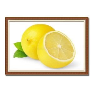 Mẫu tranh phòng ăn đẹp hình ảnh quả chanh vàng