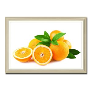 Mẫu tranh phòng ăn đẹp hình ảnh những quả cam vàng tươi