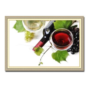 Mẫu tranh treo phòng ăn hình ảnh rượu vang nho đẹp