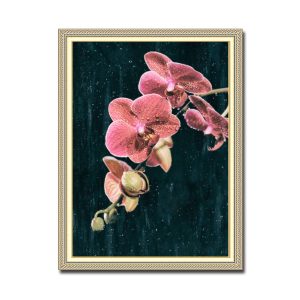 Mẫu tranh khổ đứng hình ảnh cành hoa lan dáng thả đẹp