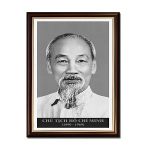 Bức tranh chân dung Bác Hồ đẹp kiểu ảnh đen trắng