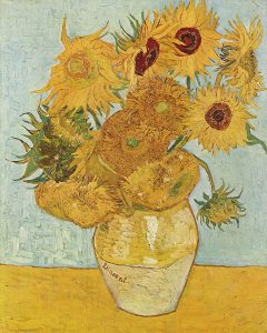 Tranh hoa hướng dương của Van Gogh, Phiên bản đầu tiên, tháng 8 năm 1888